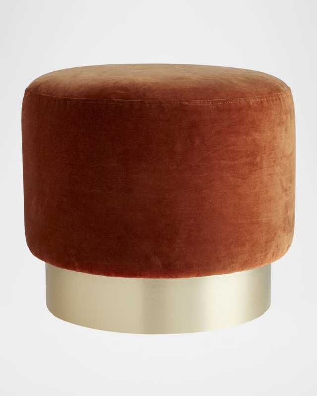 Avalon Velvet Ottoman